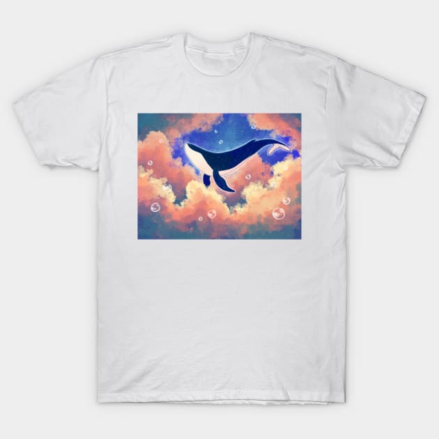 Space Whale T-Shirt by lindepet